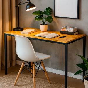 Pinus com acabamento em verniz mogno